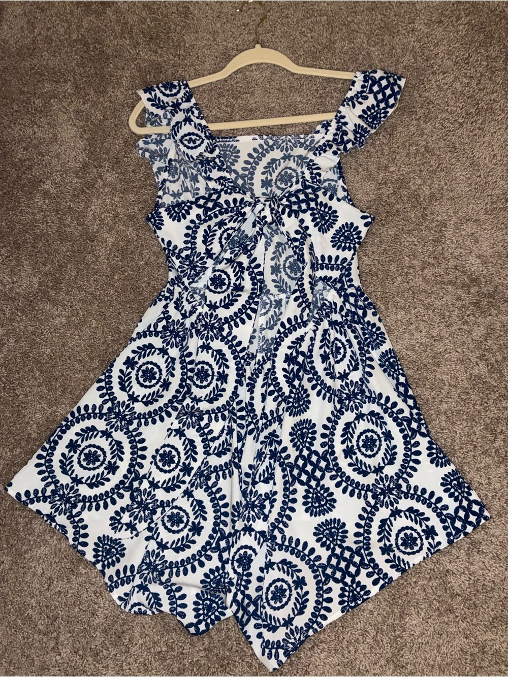 SHEIN Blue and White Romper - Picture 5 of 5